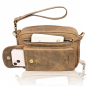 Preview: Leder Handgelenktasche für Unisex aus Rindleder 23- (147A) Herrentasche echtes Leder Tasche Bag Neu